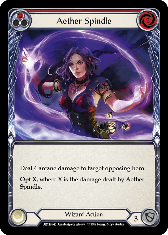 Aether Spindle (Red) [ARC126-R] (Arcane Rising)  1st Edition Rainbow Foil | Chromatic Games