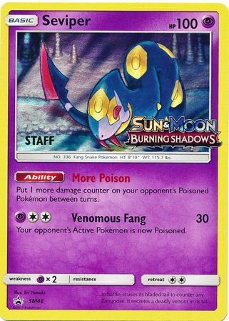 Seviper (Staff Prerelease Promo) [SM Black Star Promos] | Chromatic Games