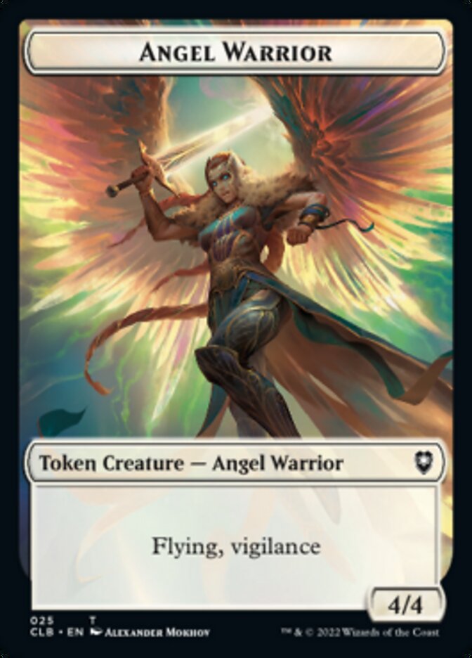 Kor Warrior // Angel Warrior Double-Sided Token [Commander Legends: Battle for Baldur's Gate Tokens] | Chromatic Games