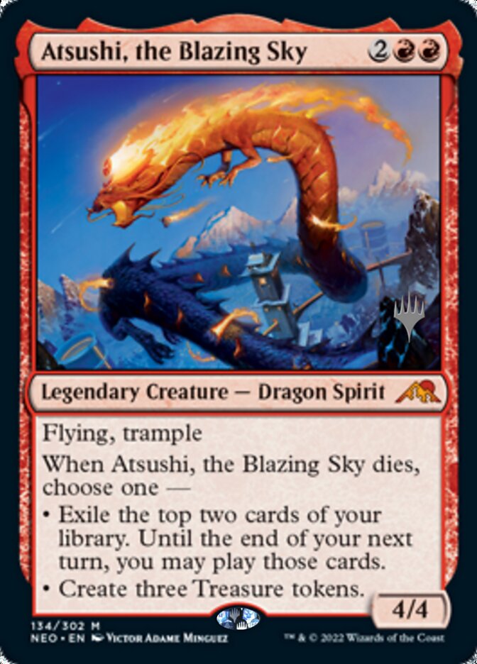 Atsushi, the Blazing Sky (Promo Pack) [Kamigawa: Neon Dynasty Promos] | Chromatic Games