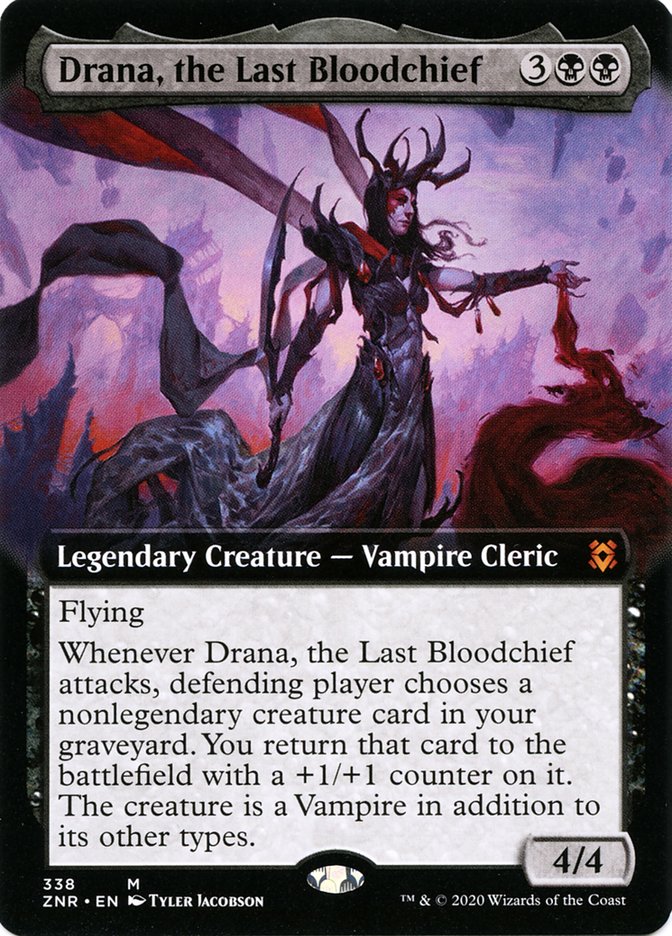 Drana, the Last Bloodchief (Extended Art) [Zendikar Rising] | Chromatic Games