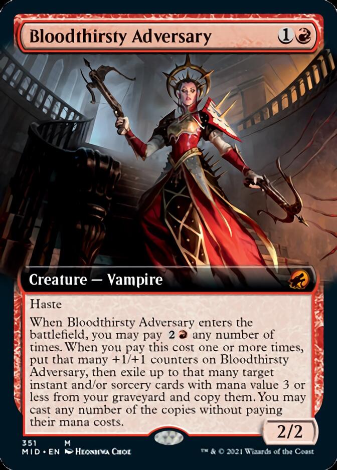 Bloodthirsty Adversary (Extended Art) [Innistrad: Midnight Hunt] | Chromatic Games