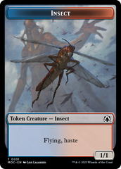 Soldier // Insect Double-Sided Token [March of the Machine Commander Tokens] | Chromatic Games