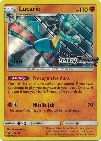 Lucario (Staff Prerelease Promo) [SM Black Star Promos] | Chromatic Games