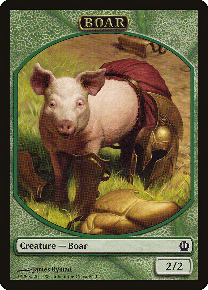 Boar Token [Theros Tokens] | Chromatic Games