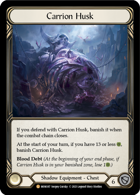 Carrion Husk [MON187-CF] (Monarch)  1st Edition Cold Foil | Chromatic Games