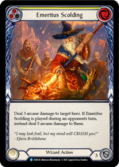 Emeritus Scolding (Yellow) [EVR126] (Everfest)  1st Edition Rainbow Foil | Chromatic Games