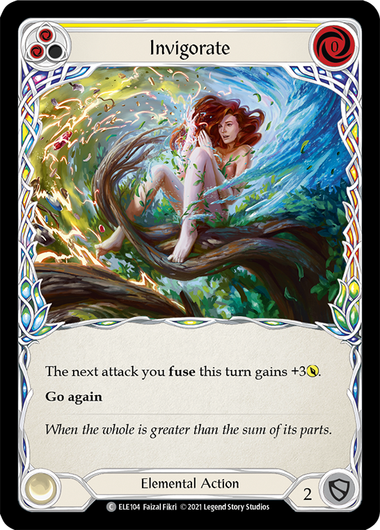 Invigorate (Yellow) [ELE104] (Tales of Aria)  1st Edition Rainbow Foil | Chromatic Games