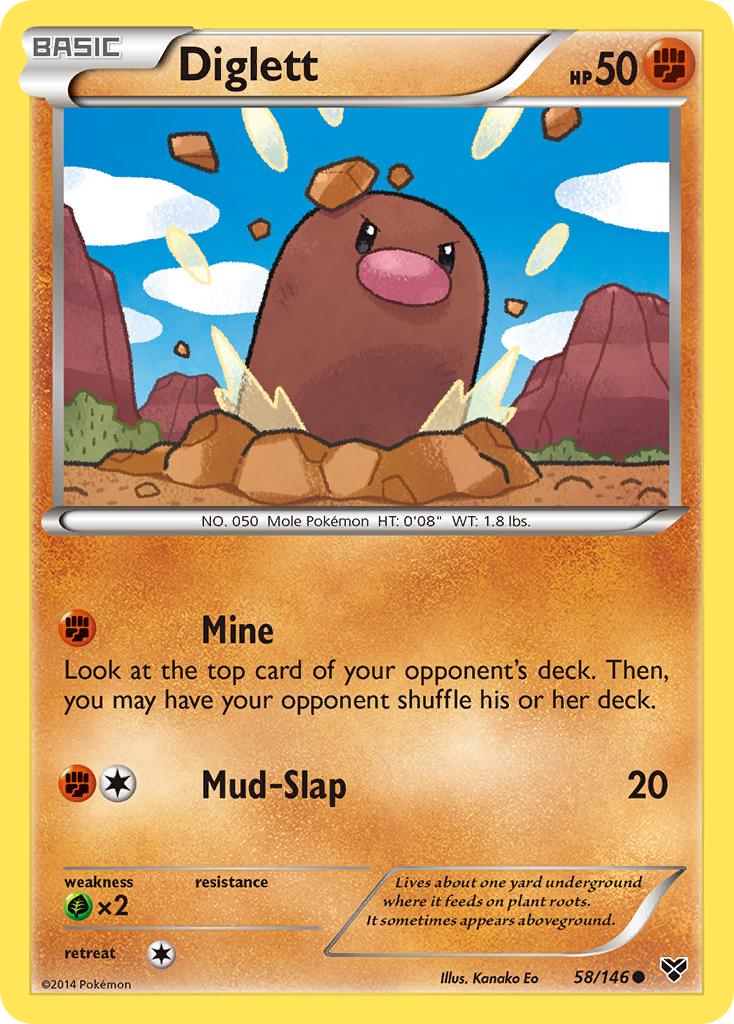 Diglett (58/146) [XY: Base Set] | Chromatic Games