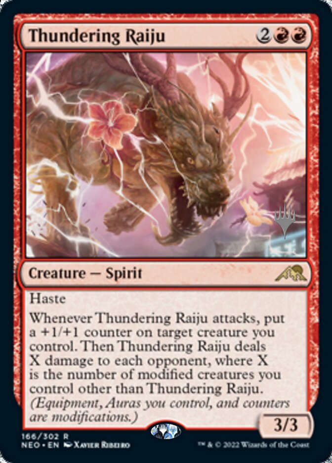 Thundering Raiju (Promo Pack) [Kamigawa: Neon Dynasty Promos] | Chromatic Games