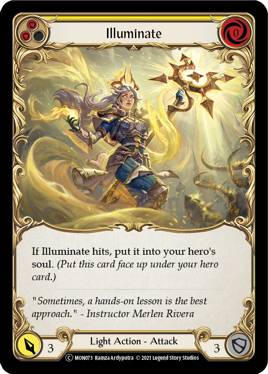 Illuminate (Yellow) [U-MON073-RF] (Monarch Unlimited)  Unlimited Rainbow Foil | Chromatic Games
