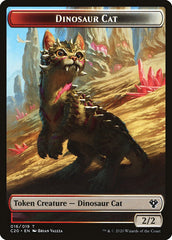 Bird // Dinosaur Cat Double-Sided Token [Commander 2020 Tokens] | Chromatic Games