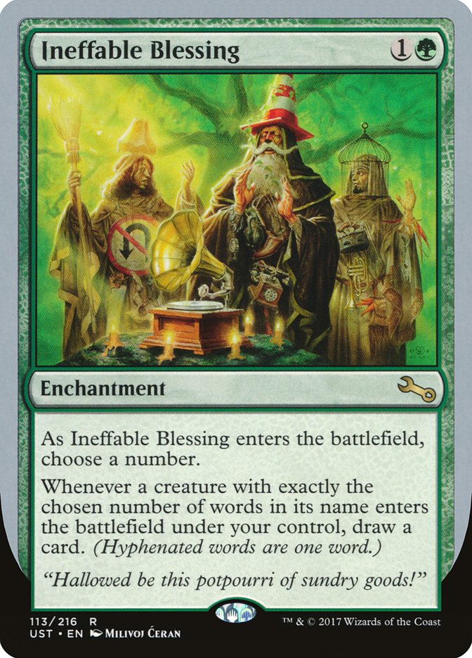 Ineffable Blessing ("choose a number") [Unstable] | Chromatic Games