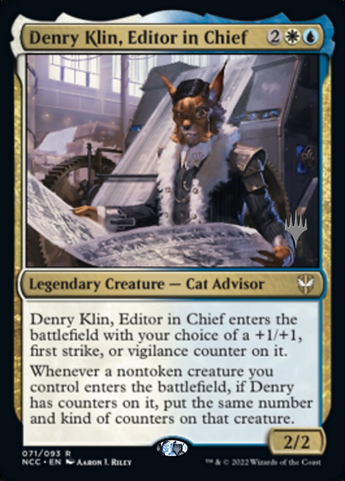 Denry Klin, Editor in Chief (Promo Pack) [Streets of New Capenna Commander Promos] | Chromatic Games