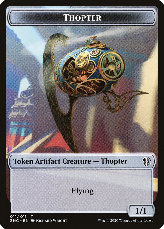 Faerie Rogue // Thopter Double-Sided Token [Zendikar Rising Commander Tokens] | Chromatic Games