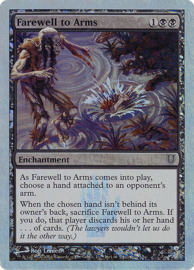 Farewell to Arms (Alternate Foil) [Unhinged] | Chromatic Games