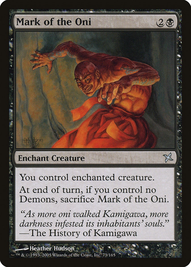 Mark of the Oni [Betrayers of Kamigawa] | Chromatic Games