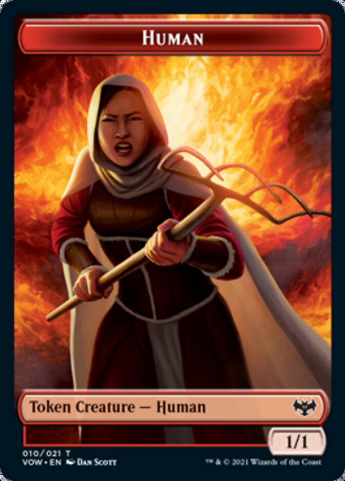 Copy // Human (010) Double-Sided Token [Innistrad: Crimson Vow Tokens] | Chromatic Games