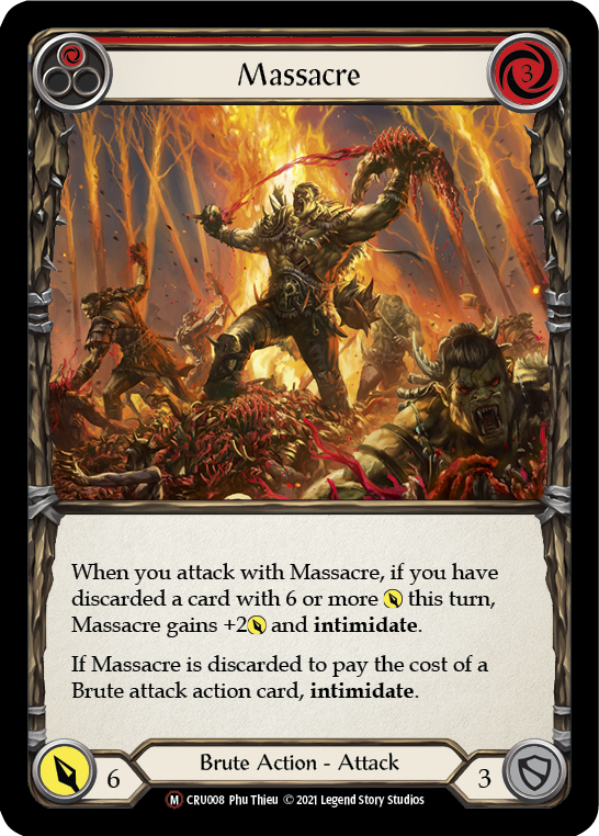 Massacre [U-CRU008] (Crucible of War Unlimited)  Unlimited Rainbow Foil | Chromatic Games