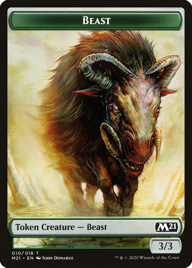 Beast Token [Core Set 2021 Tokens] | Chromatic Games