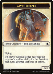 Glyph Keeper // Warrior Double-Sided Token [Amonkhet Tokens] | Chromatic Games