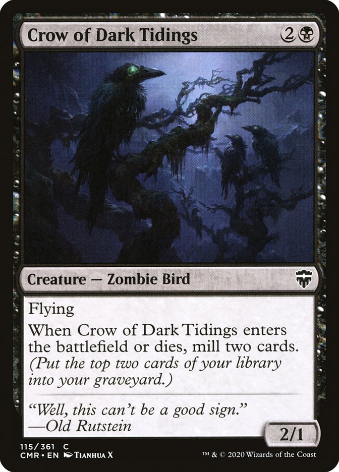 Crow of Dark Tidings [Commander Legends] | Chromatic Games