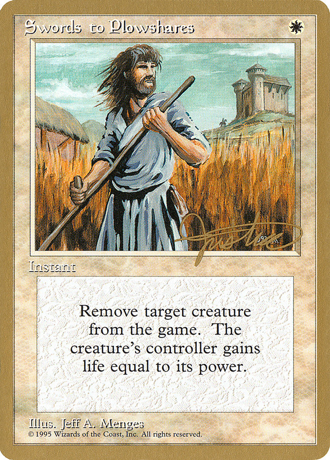 Swords to Plowshares (Mark Justice) [Pro Tour Collector Set] | Chromatic Games