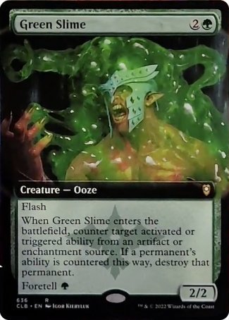 Green Slime (Extended Art) [Commander Legends: Battle for Baldur's Gate] | Chromatic Games