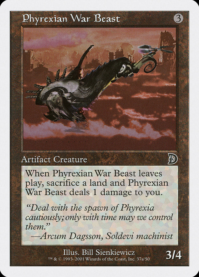 Phyrexian War Beast (Signature on Left) [Deckmasters] | Chromatic Games