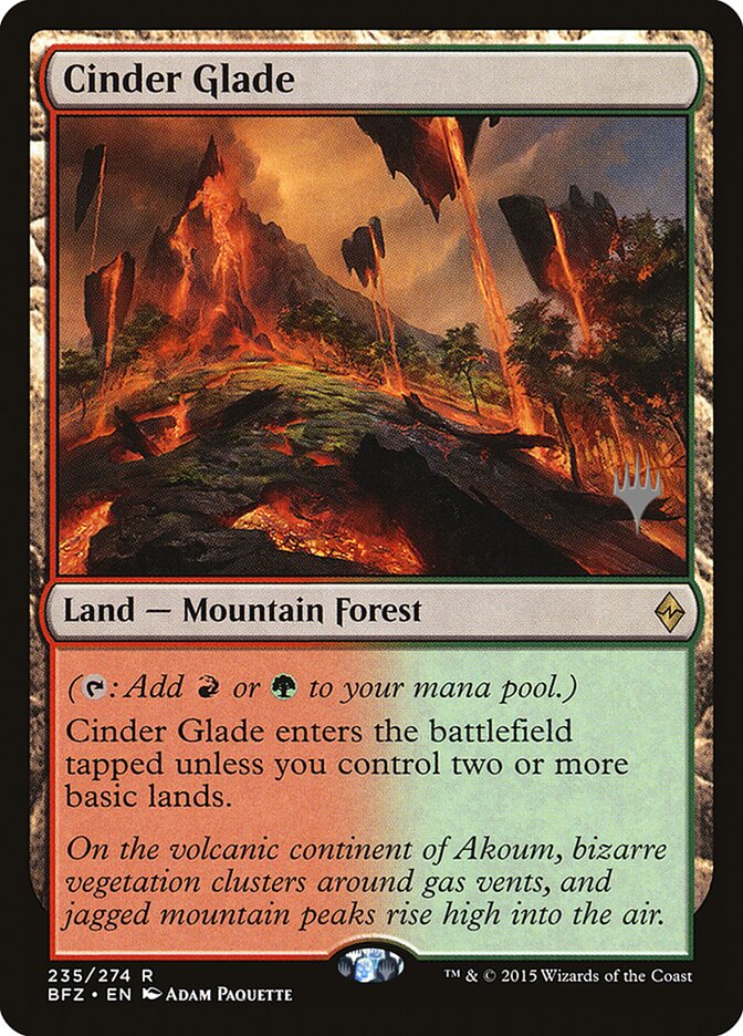 Cinder Glade (Promo Pack) [Battle for Zendikar Promos] | Chromatic Games