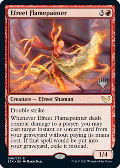 Efreet Flamepainter (Promo Pack) [Strixhaven: School of Mages Promos] | Chromatic Games