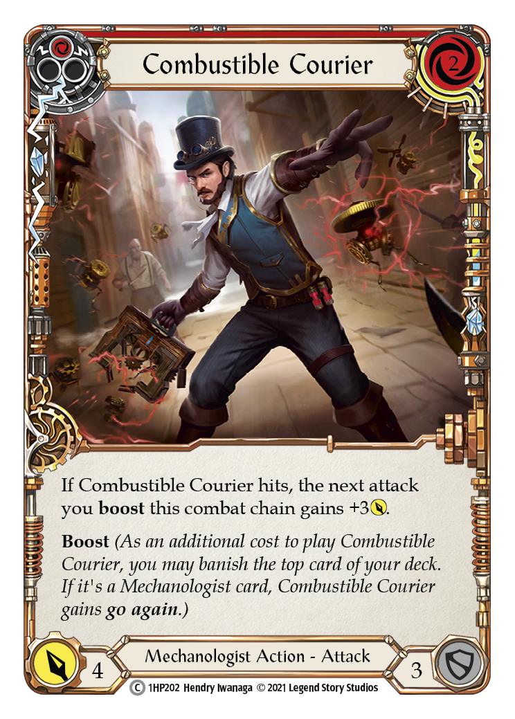 Combustible Courier (Red) [1HP202] (History Pack 1) | Chromatic Games