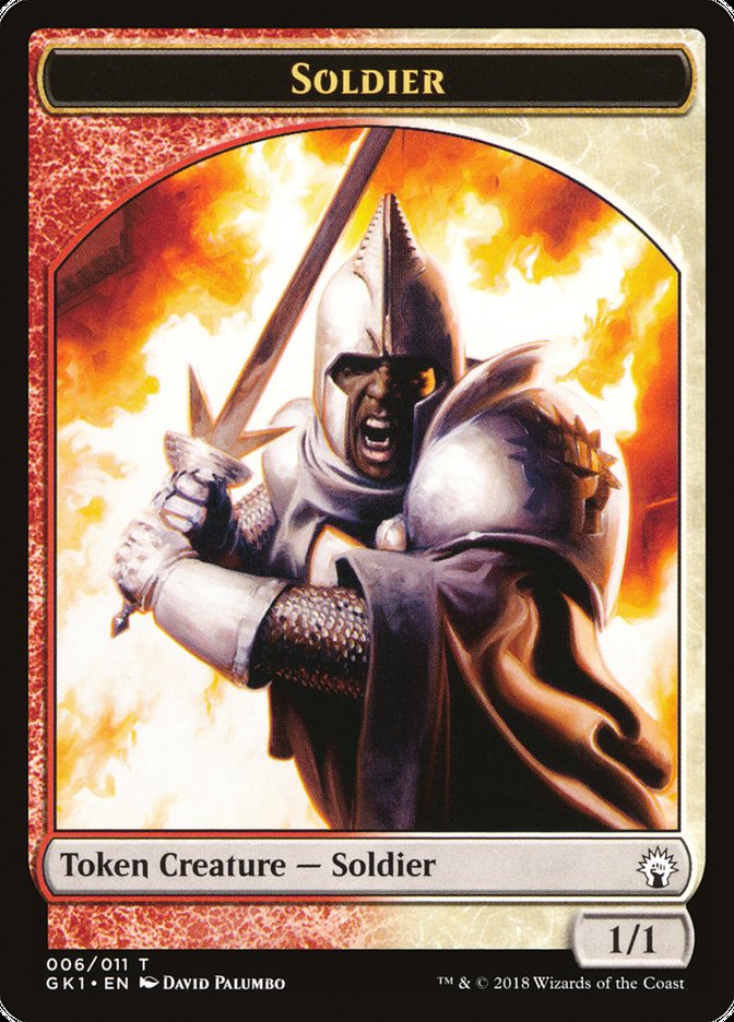 Soldier // Soldier Double-Sided Token [Guilds of Ravnica Guild Kit Tokens] | Chromatic Games