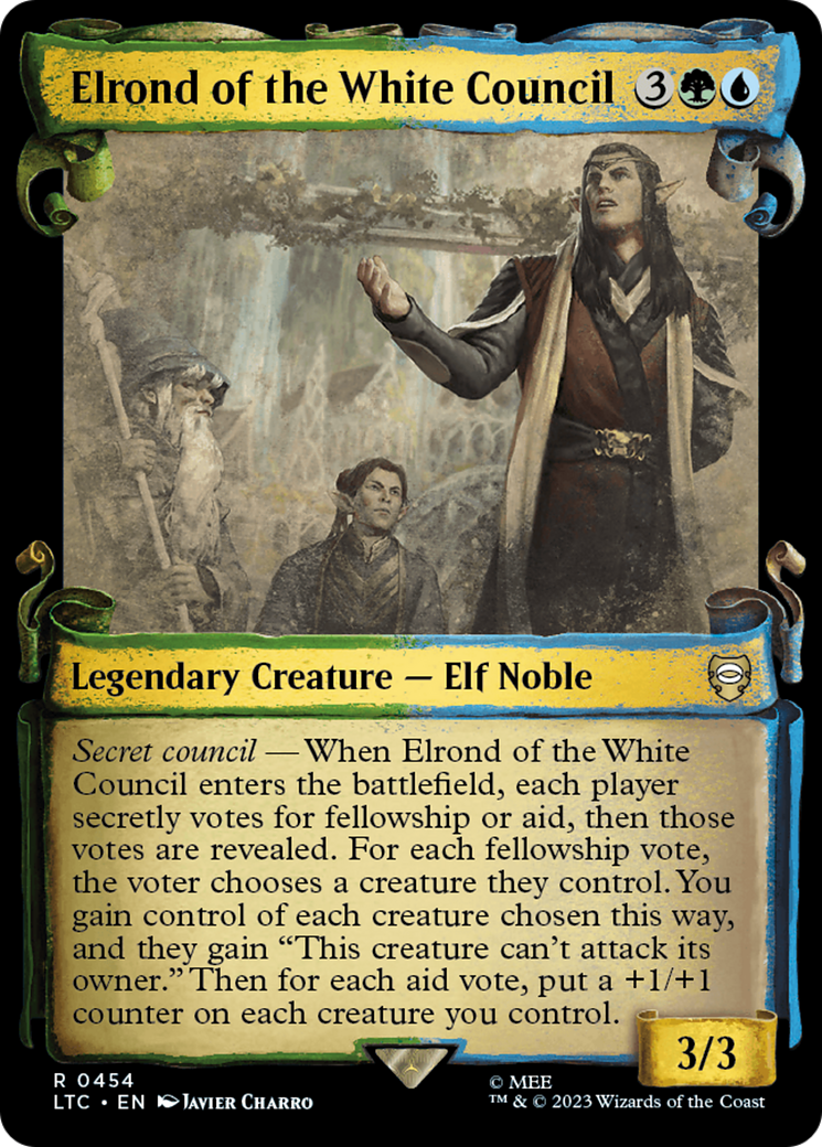 Elrond of the White Council [The Lord of the Rings: Tales of Middle-Earth Commander Showcase Scrolls] | Chromatic Games