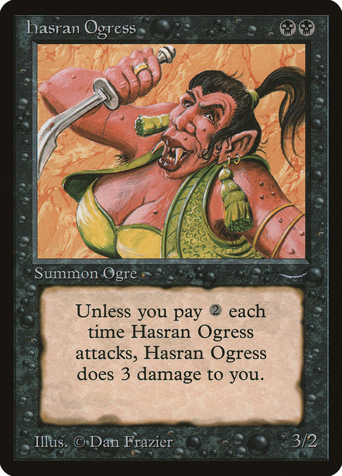 Hasran Ogress (Dark Mana Cost) [Arabian Nights] | Chromatic Games