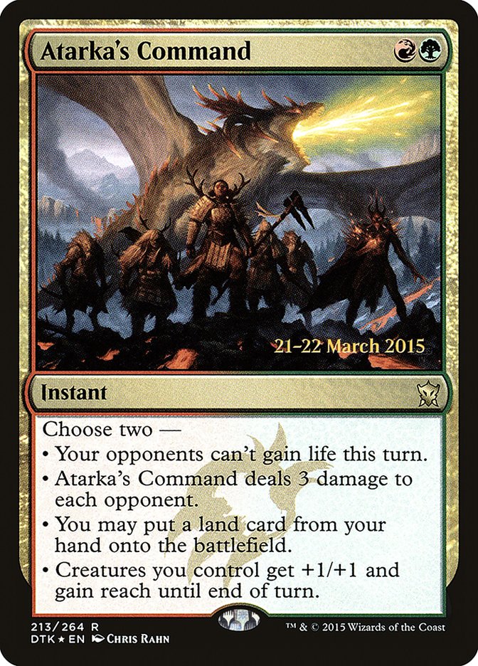 Atarka's Command [Dragons of Tarkir Prerelease Promos] | Chromatic Games