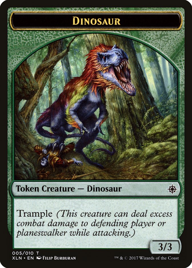 Dinosaur Token [Ixalan Tokens] | Chromatic Games