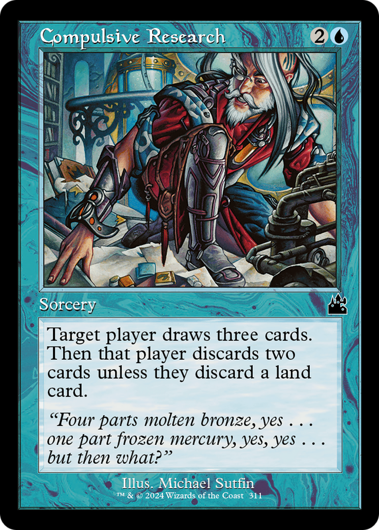 Compulsive Research (Retro Frame) [Ravnica Remastered] | Chromatic Games
