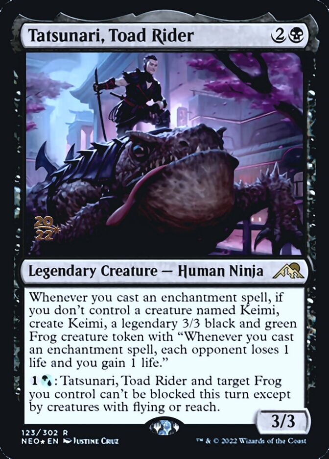 Tatsunari, Toad Rider [Kamigawa: Neon Dynasty Prerelease Promos] | Chromatic Games