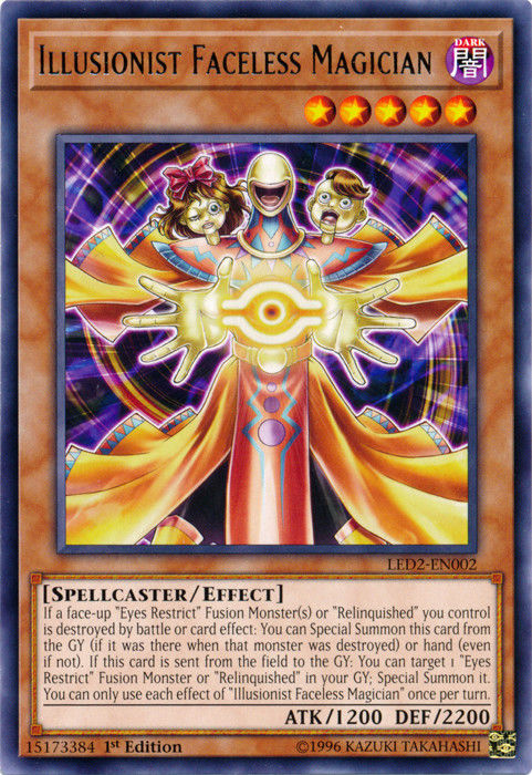 Illusionist Faceless Magician [LED2-EN002] Rare | Chromatic Games