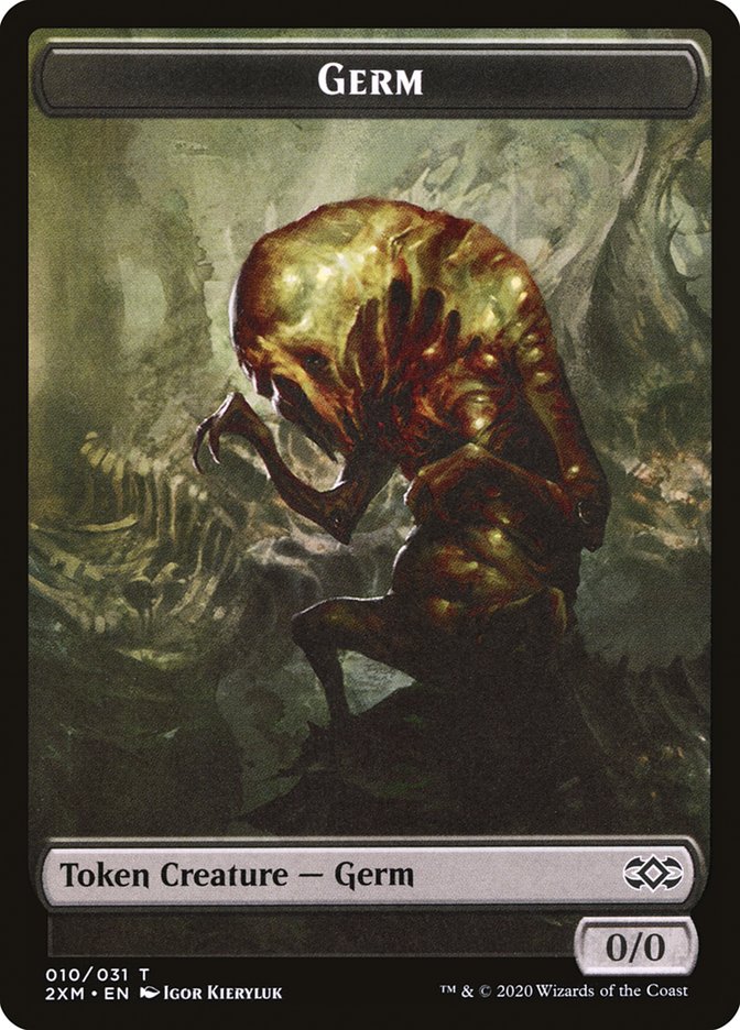 Demon // Germ Double-Sided Token [Double Masters Tokens] | Chromatic Games