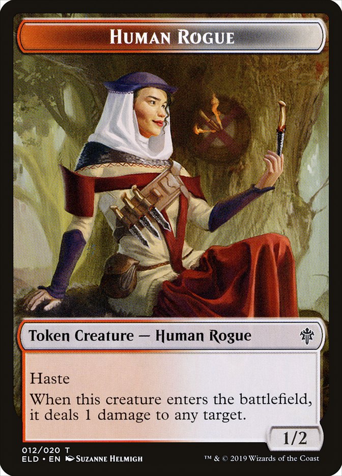 Human Rogue Token [Throne of Eldraine Tokens] | Chromatic Games