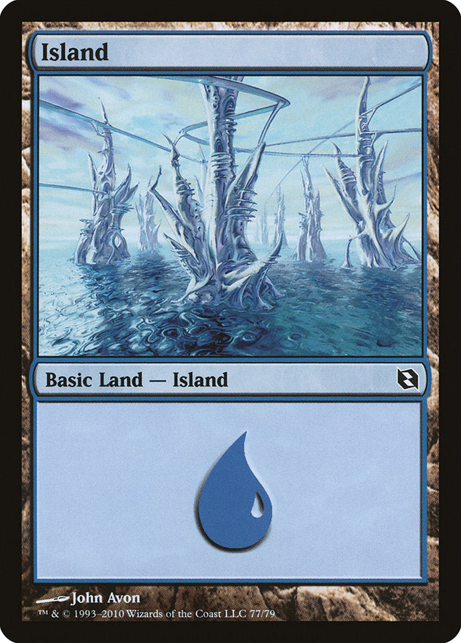 Island (77) [Duel Decks: Elspeth vs. Tezzeret] | Chromatic Games