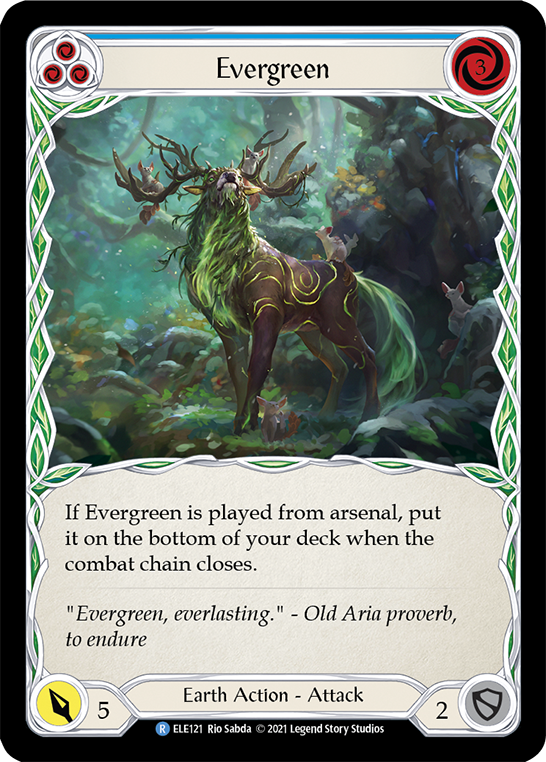 Evergreen (Blue) [ELE121] (Tales of Aria)  1st Edition Rainbow Foil | Chromatic Games