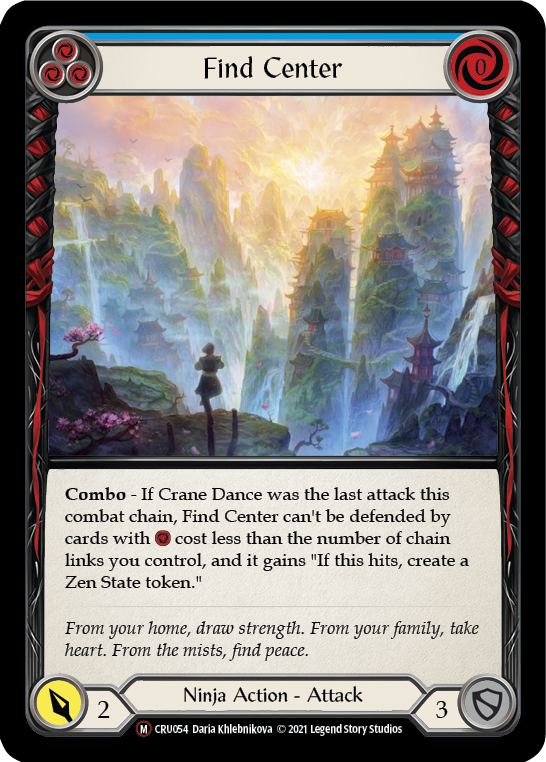 Find Center [U-CRU054] (Crucible of War Unlimited)  Unlimited Rainbow Foil | Chromatic Games