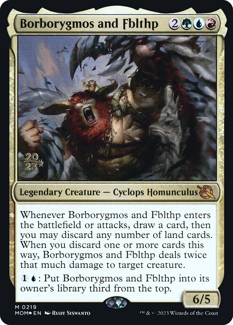 Borborygmos and Fblthp [March of the Machine Prerelease Promos] | Chromatic Games