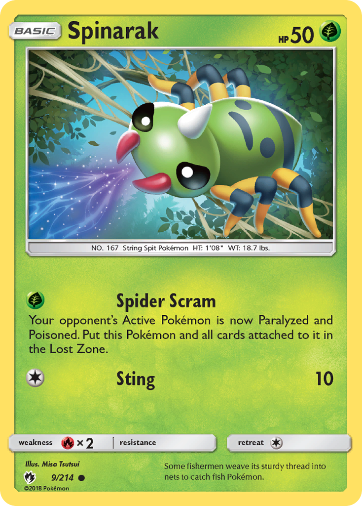 Spinarak (9/214) [Sun & Moon: Lost Thunder] | Chromatic Games