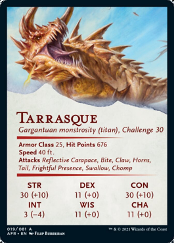 Tarrasque Art Card [Dungeons & Dragons: Adventures in the Forgotten Realms Art Series] | Chromatic Games