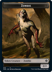 Zombie // Zombie Knight Double-Sided Token [Starter Commander Decks] | Chromatic Games