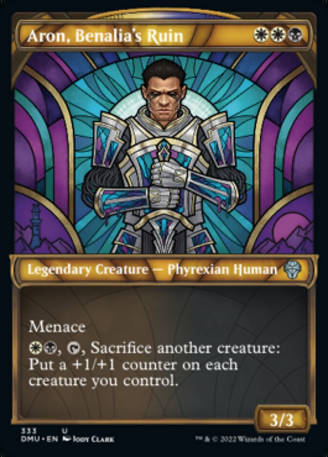 Aron, Benalia's Ruin (Showcase Textured) [Dominaria United] | Chromatic Games